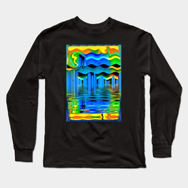 Surf at dawn abstract Long Sleeve T-Shirt by SilverPixieArt